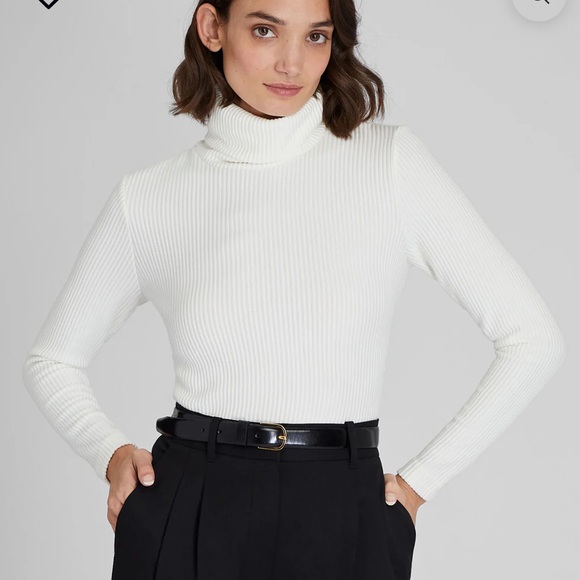 Club Monaco Ivory Turtleneck, Size S - Picture 1 of 6